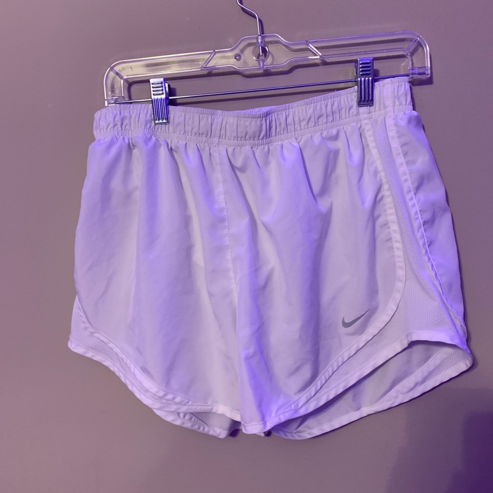 White Nike shorts